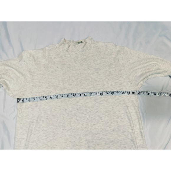 St. Johns Bay Woman's Cream long Sleeve Crew Neck Sweater - Picture 5 of 8